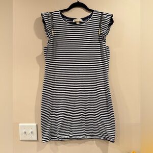 🔥Women’s Sriped Navy and White Sleeveless Dress Size M EUC🔥